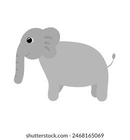 Netter Elefant lächelnde Vektorillustration