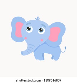 Cute Elephant Sticker Vector Illustration Flat Stock Vector (Royalty ...