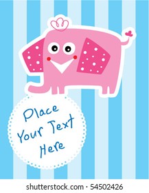 cute elephant tag