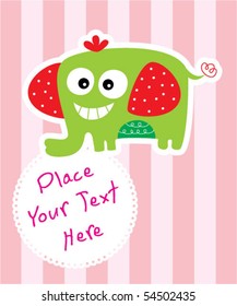 cute elephant tag