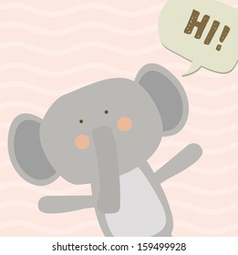 cute elephant with text