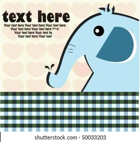Cute elephant with text 8