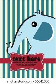 Cute elephant with text 8