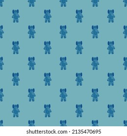 El juguete de elefante lindo es un patrón impecable. Niños divertidos juguetean al estilo de doodle. Textura dibujada a mano para tela, papel pintado, textil, impresión, título, papel envolvente. Ilustración vectorial.