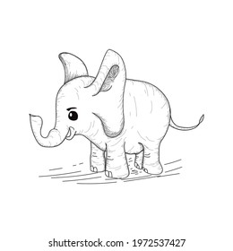 Cute Elephant with Unicorn Vector 