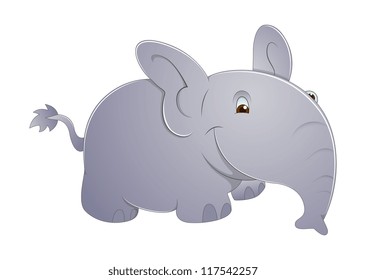 Cute Elephant Vector