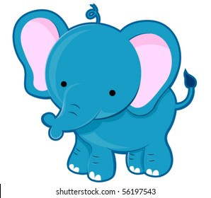 Cute Elephant - Vector