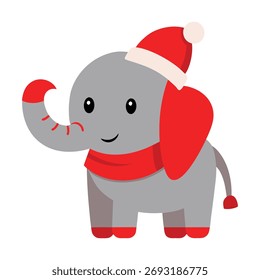 uma ilustração de arte vetorial de elefante bonito
