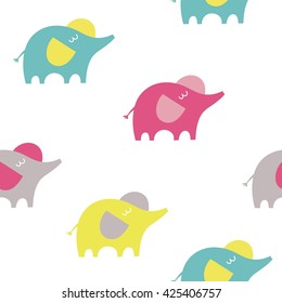 Cute elephant vector card