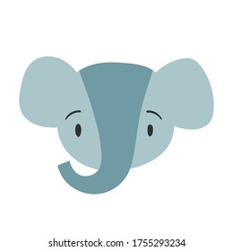 Cute elephant. Vector cartoon image