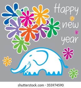 Cute Elephant - Vector File EPS10