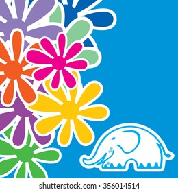 Cute Elephant - Vector File EPS10