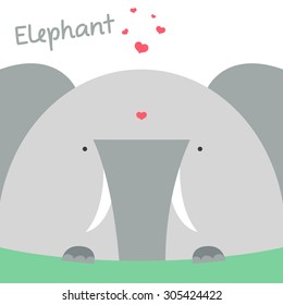 Cute elephant vector. Funny hand drawn elephant illustration.