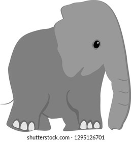 Cute Elephant Vector Illustration