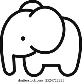 süßer Elefantenvektor mit Illustration