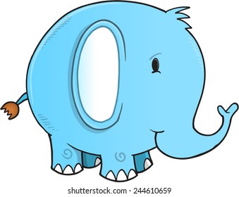 Cute Elephant Vector Illustration Art