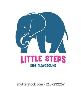 Cute elephant vector illustration, perfect for kids brand product logo design
