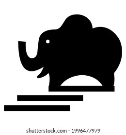 cute elephant vector illustration silhouette design