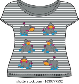 cute elephant vector t-shirt illustration.eps