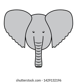 cute elephant woodland animal character