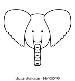cute elephant woodland animal character
