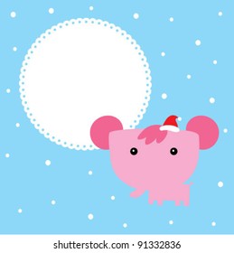 cute elephant in xmas