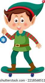 Cute elf cartoon character isolated illustration