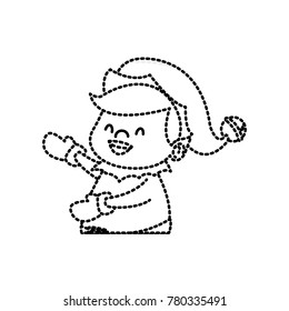 Cute elf christmas cartoon