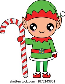 cute elf christmas elf sublimation clipart 