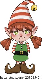 Niña adulta para vectores de navidad