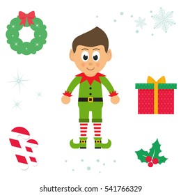 cute elf vector cartoon illustration