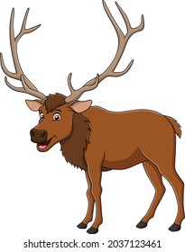 Cute Elk animal cartoon vector illustration