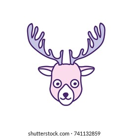 cute elk head wild animal