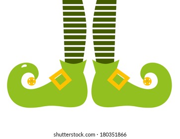 Cute elvish legs for Saint Patrick's Day isolated on white