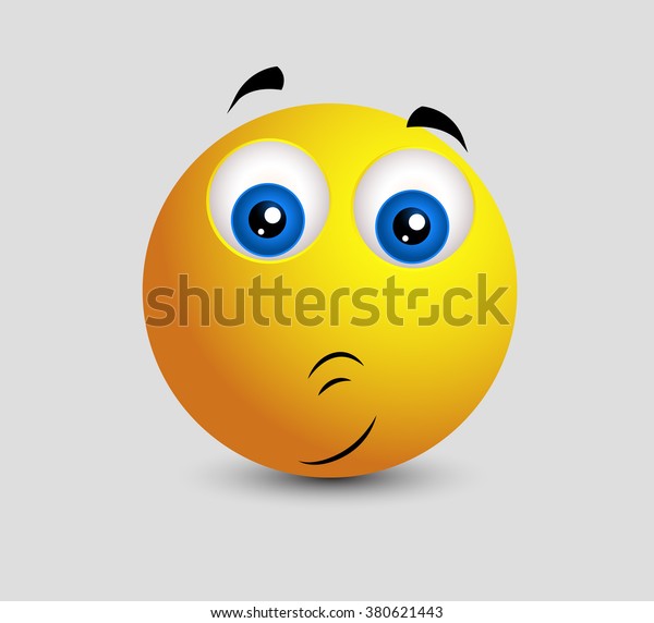 Cute Embarrassed Emoji Smiley Emoticon Stock Vector Royalty Free 