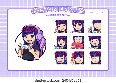 Vector Girl Sticker Vector Art & Graphics