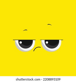 Cute Emoji With Angry Face Yellow Background  Big Eye Best For Wallpaper Comic