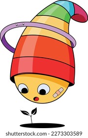 Cute emoji cartoon character vector illustraion 