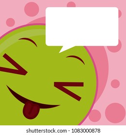 Cute emoji cartoon concept