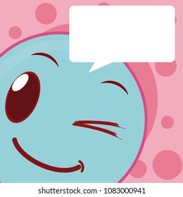 Cute emoji cartoon concept