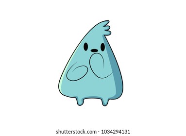 Cute Emoji Character . vector Illustration. Isolated on white background.