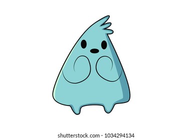 Cute Emoji Character . vector Illustration. Isolated on white background.