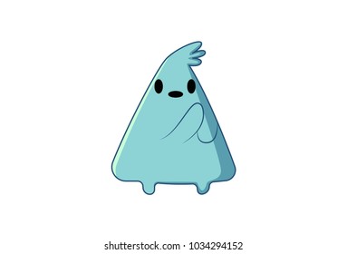 Cute Emoji Character . vector Illustration. Isolated on white background.
