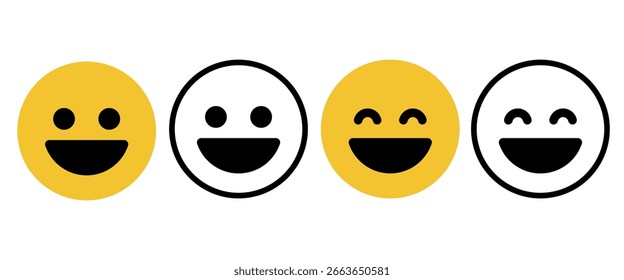 Cute emoji. Colored vector illustration.