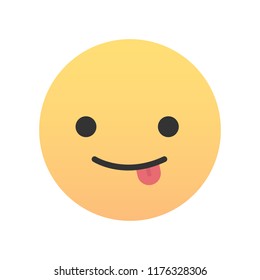 Cute emoji - emoticon icon. Vector illustration.