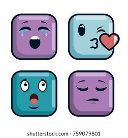 cute emoji emoticons emotional faces icons