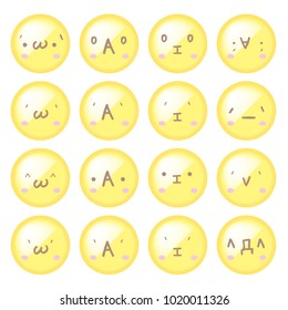 Cute emoji icon set