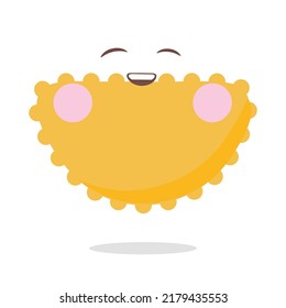 Cute emoji illustration on white background