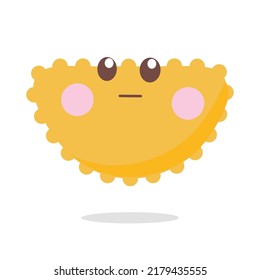 Cute emoji illustration on white background