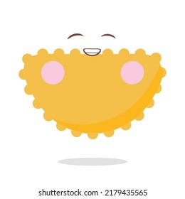 Cute emoji illustration on white background